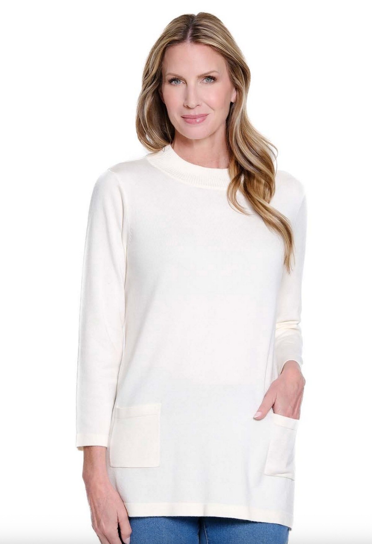 Multiples Sweater Tunic Winter White