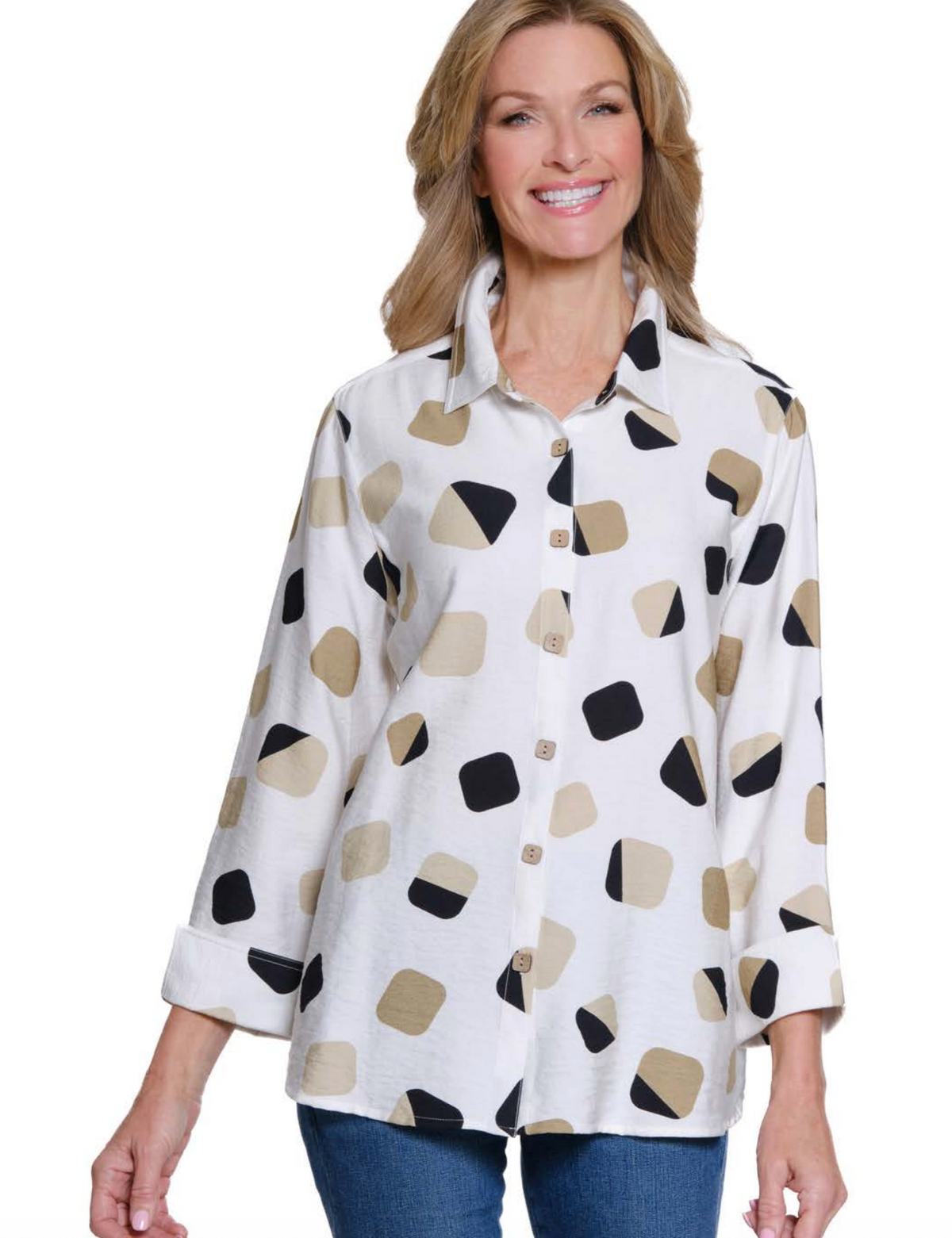 Multiples Button Front Shirt Multi