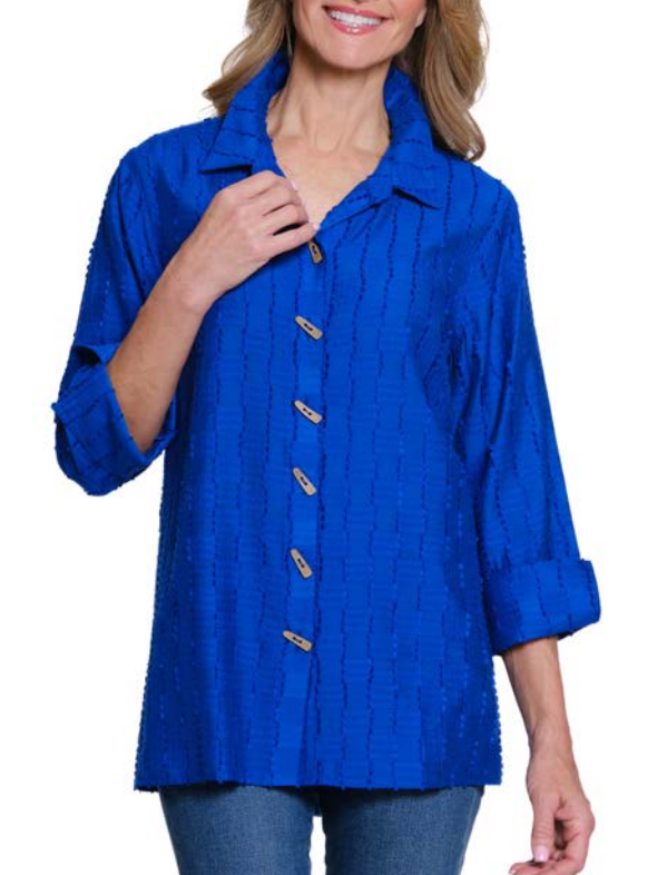 Multiples Hi Lo Shirt Blue