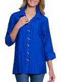 Multiples Hi Lo Shirt Blue