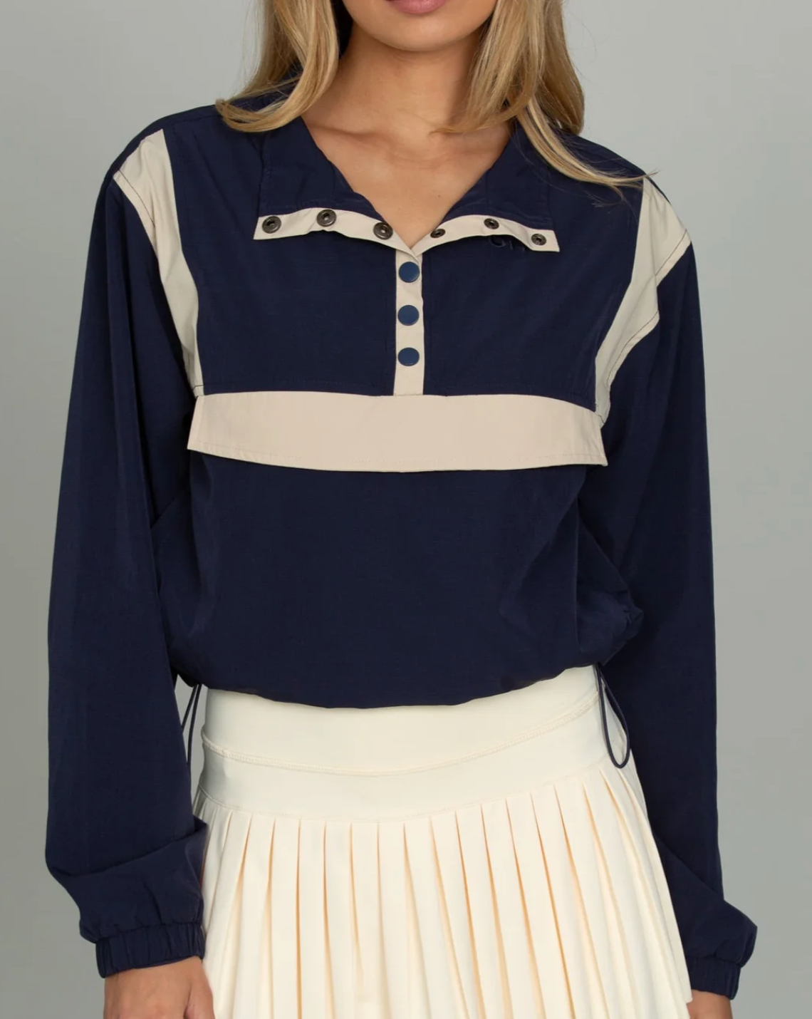 Gold Hinge AirGlyde Cropped Windbreakers Vintage Navy