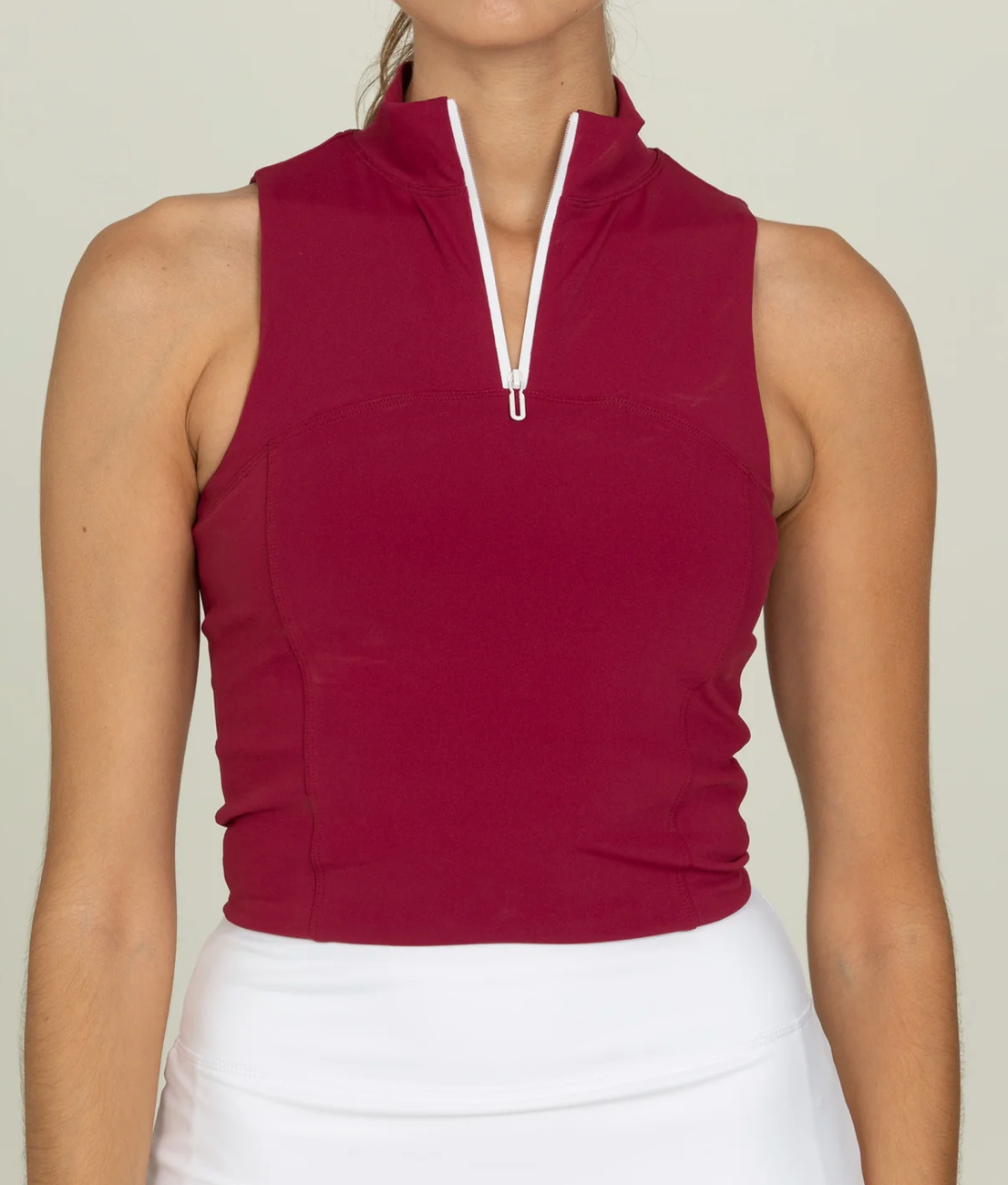 Gold Hinge Day to Night Quarter Zip Top Mulberry