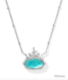 Kendra Scott Disney Elisa Princess Silver Short Pendant Necklace London Blue Illusion