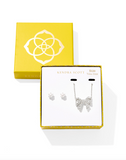 Kendra Scott Krista Bow and Ashton Gift Set Silver
