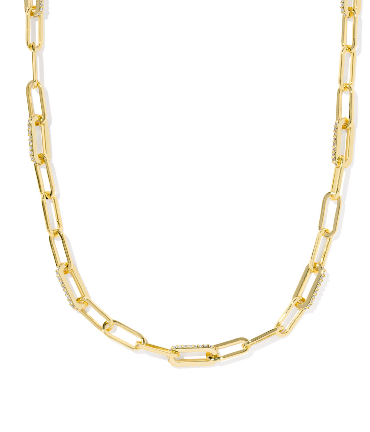 Kendra Scott Bella Gold Chain Necklace White Crystal