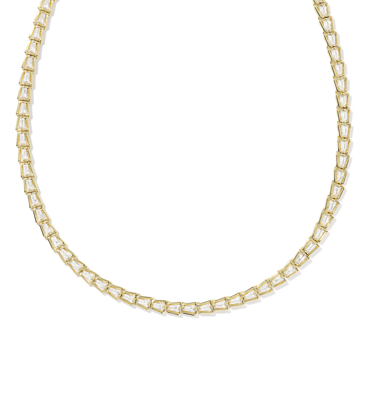 Kendra Scott Bella Gold Tennis Necklace White Crystal
