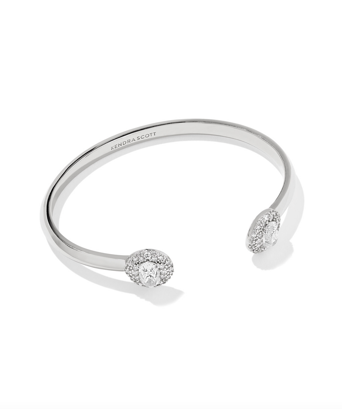 Kendra Scott Bella Silver Cuff Bracelet White Crystal