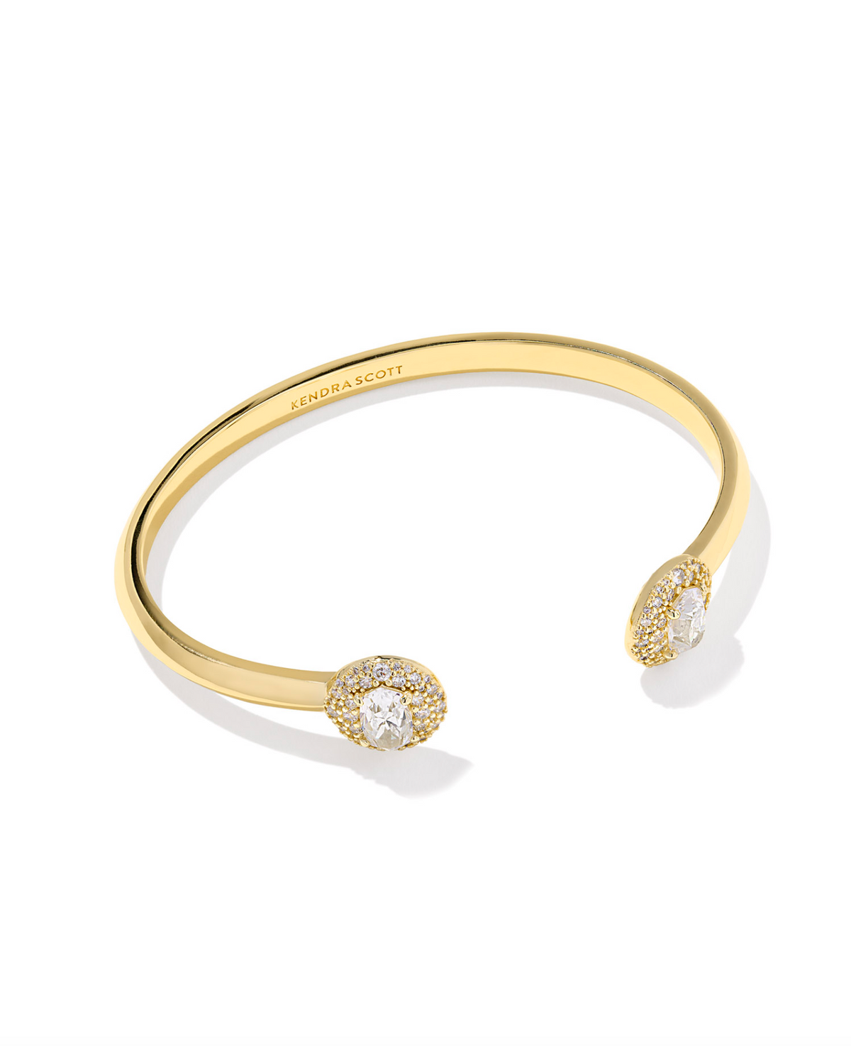 Kendra Scott Bella Gold Cuff Bracelet White Crystal