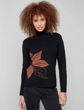 Charlie B Mock Neck Sweater Cacao