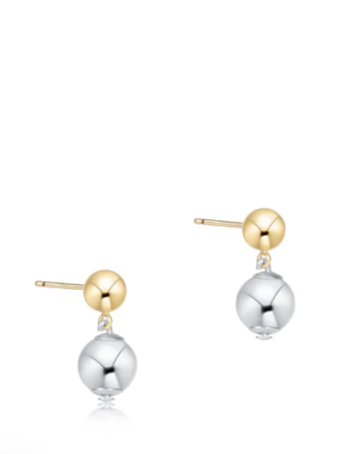 E Newton Classic Ball Drop Stud Mixed Metal Various
