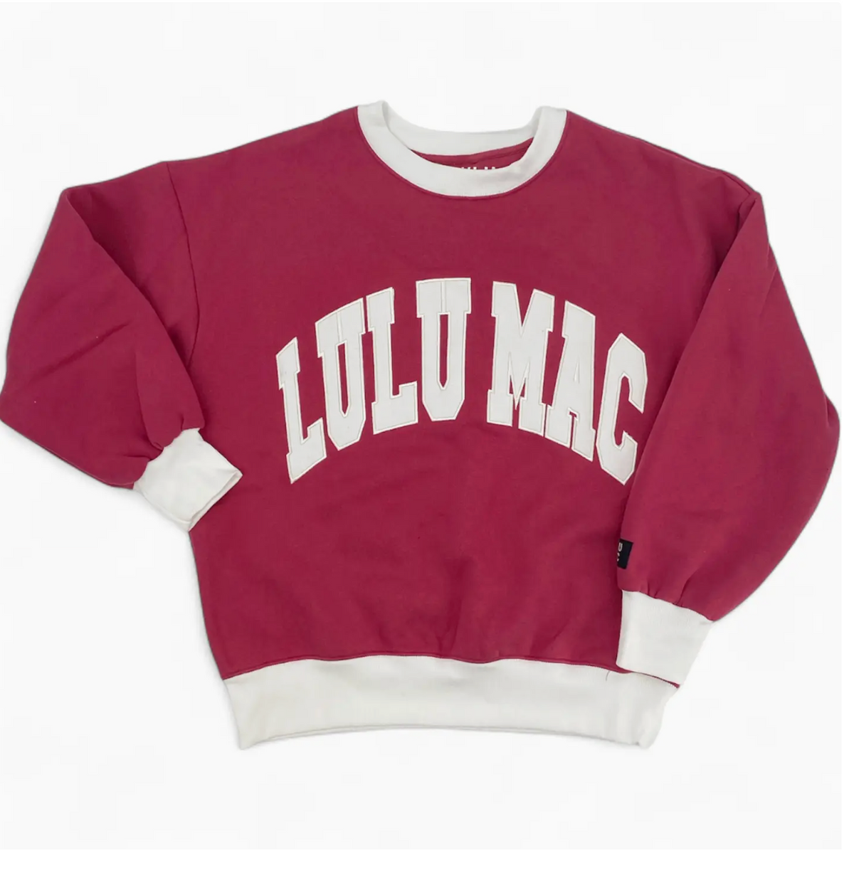 Lulu Mac Plum/White Sweatshirt