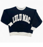 Lulu Mac Sweatshirt Black w White Letters
