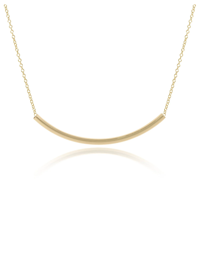 E Newton 16" Necklace Gold Bliss Bar Gold