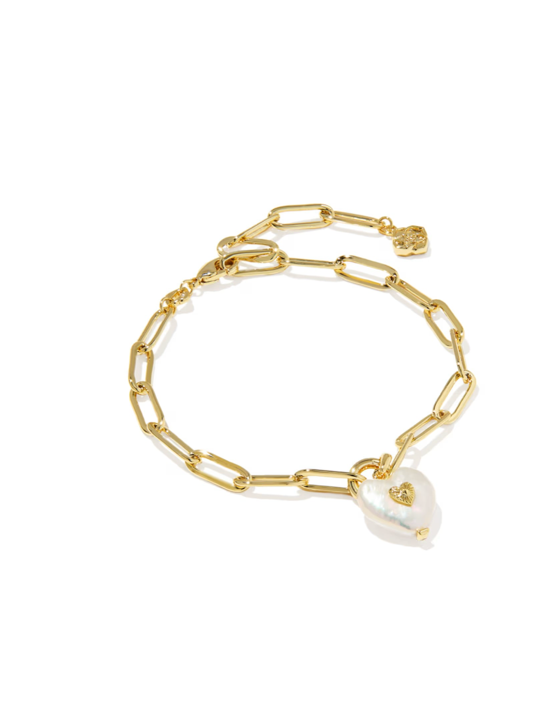 Kendra Scott Sasha Heart Gold Delicate Chain Bracelet