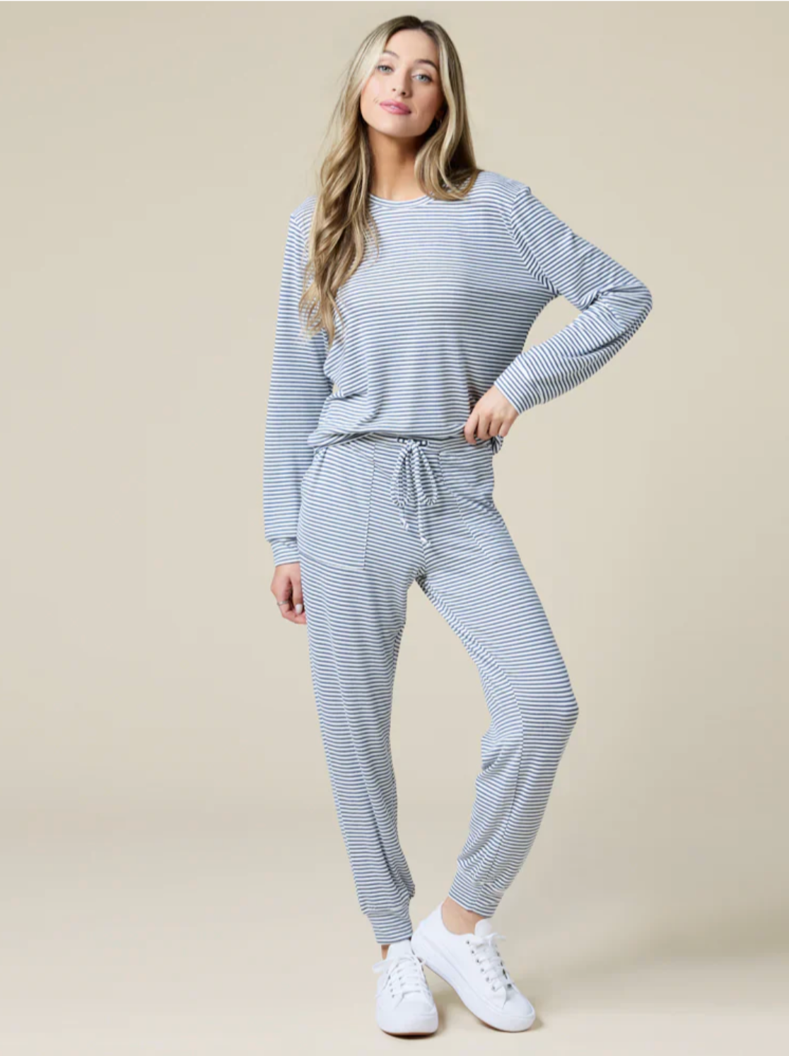 Softies Dream Jersey Lounge Set Indigo