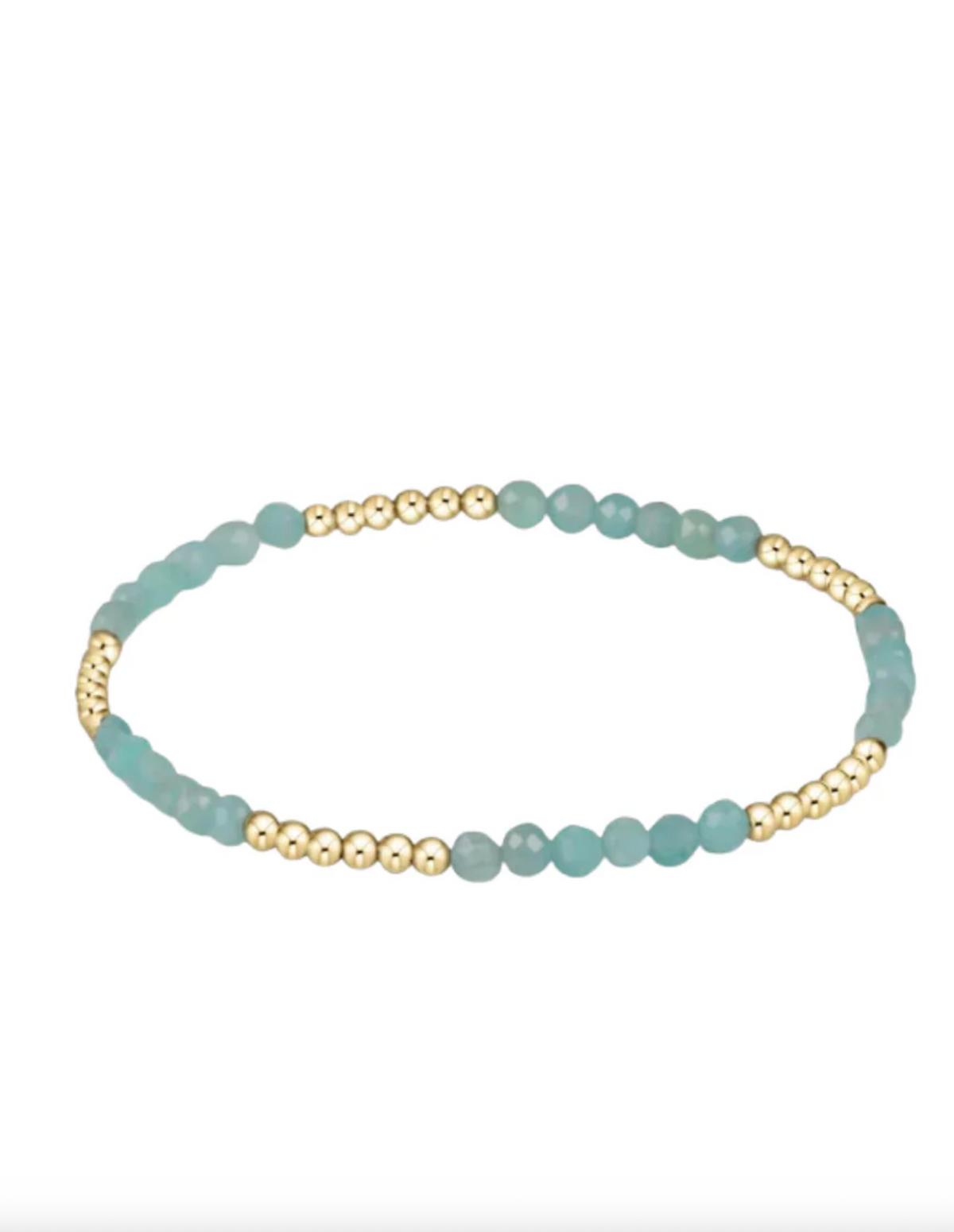 E Newton Blissful Pattern 2.5mm Amazonite Bead Bracelet