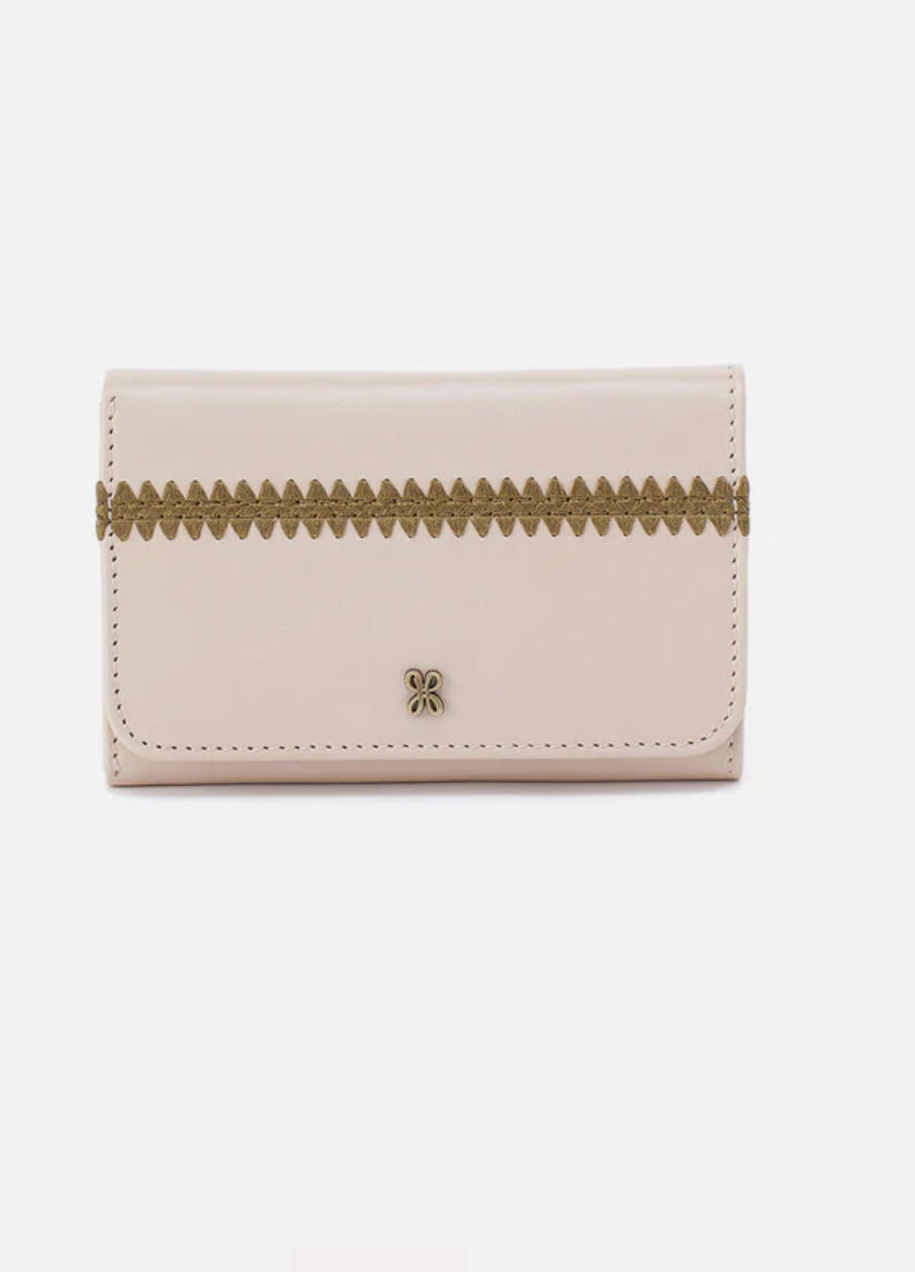 Hobo Jill Trifold Wallet Pale Flax