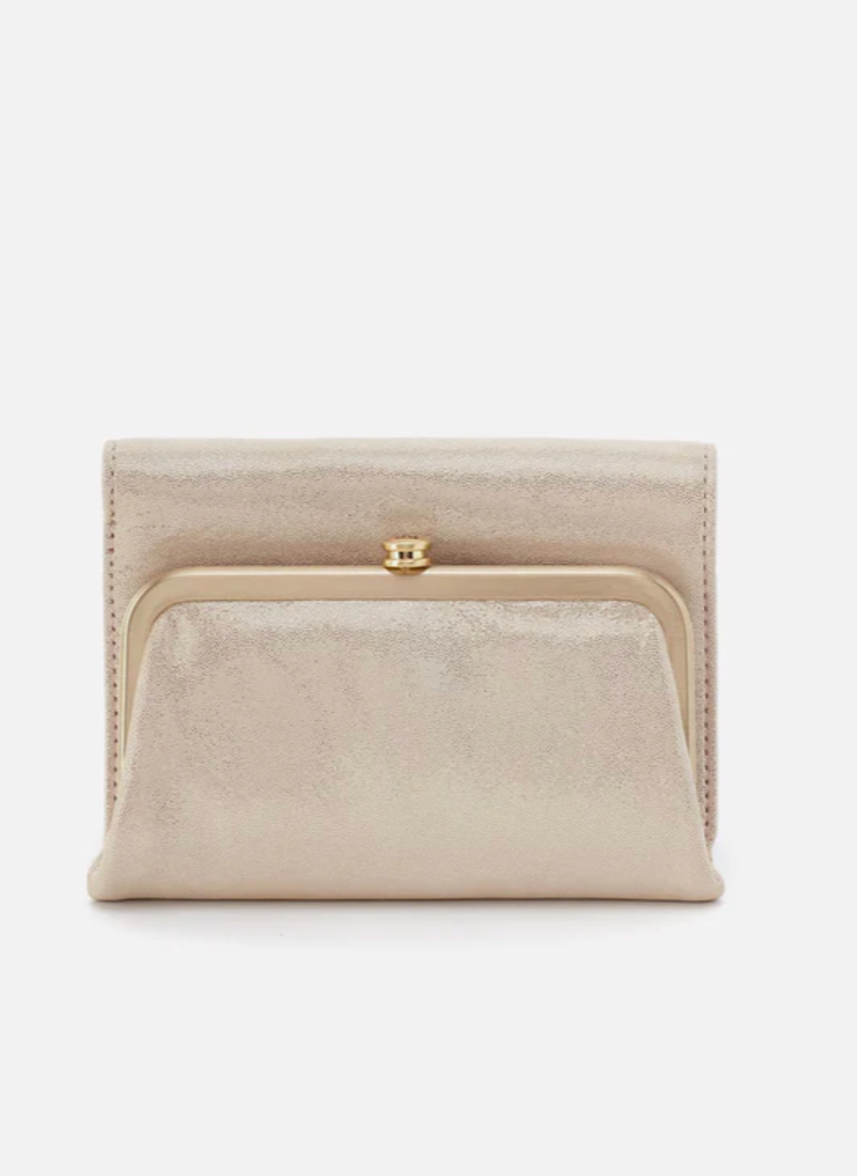 Hobo Robin Compact Wallet Sand Shimmer