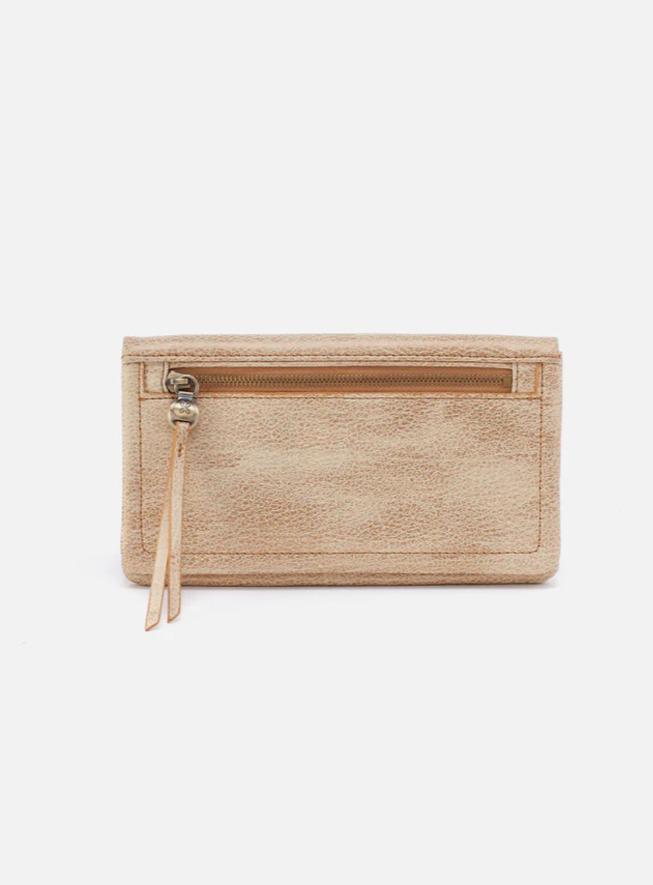 Hobo Lumen Continental Wallet Gold Leaf