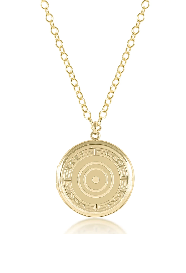 E Newton 18" Gold Cherish Large Locket Necklace