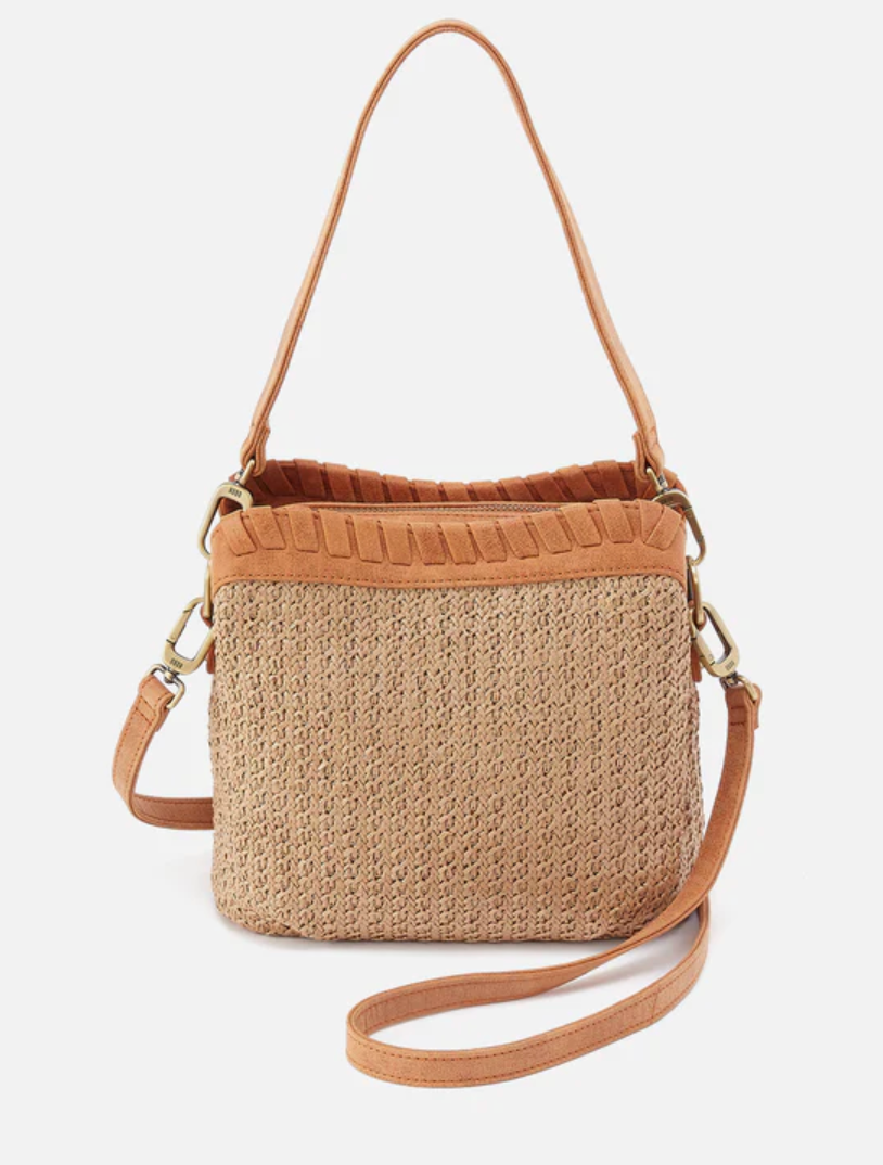 Hobo Starr Convertible Shoulder Bag Meadow Woven Straw