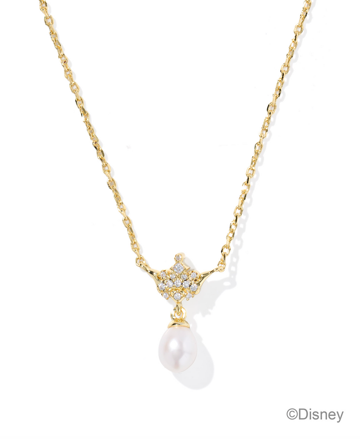 Kendra Scott Disney Princess Crown Pendant Necklace Gold White Mix