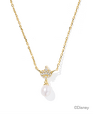 Kendra Scott Disney Princess Crown Pendant Necklace Gold White Mix