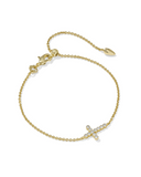 Kendra Scott Cross Crystal Delicate Chain Bracelet Gold