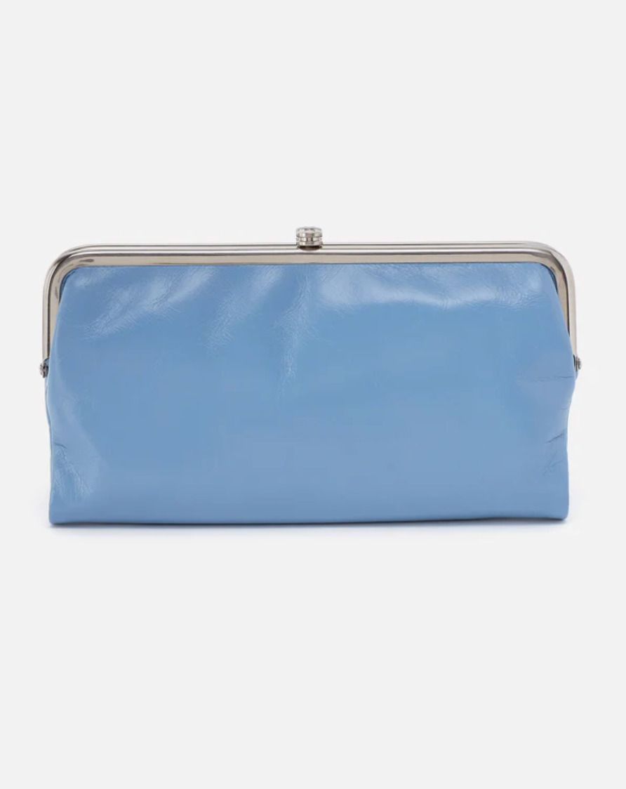 Hobo Lauren Clutch Wallet Faded Denim