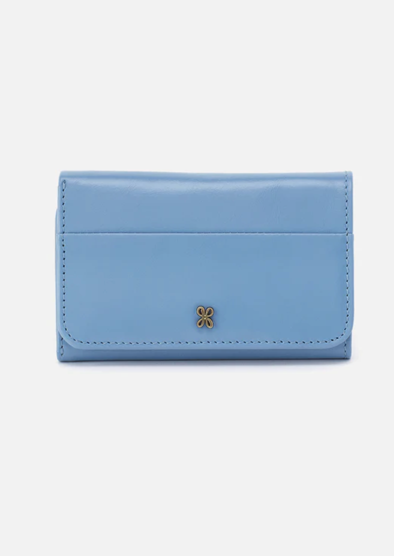 Hobo Jill Trifold Wallet Faded Denim