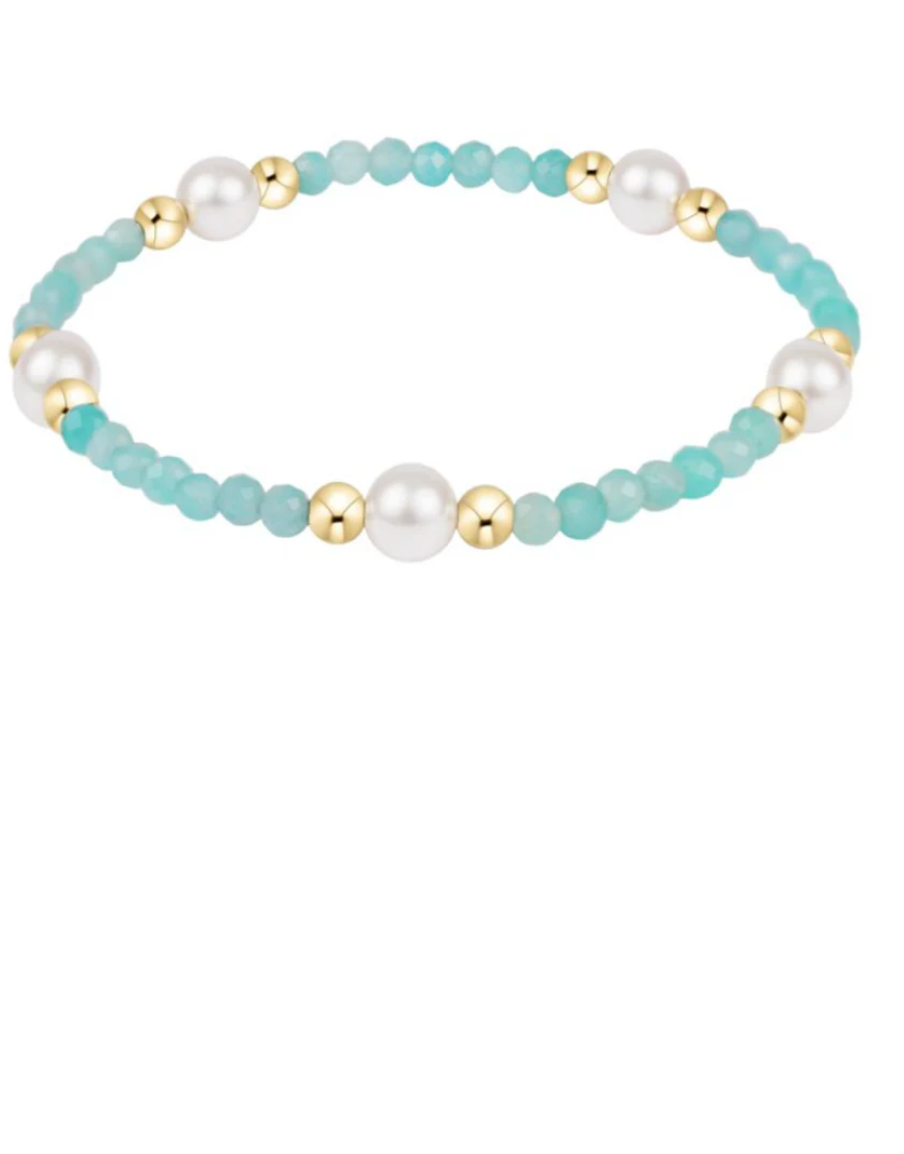 E Newton Purpose Pearl 6mm Gem Bracelet