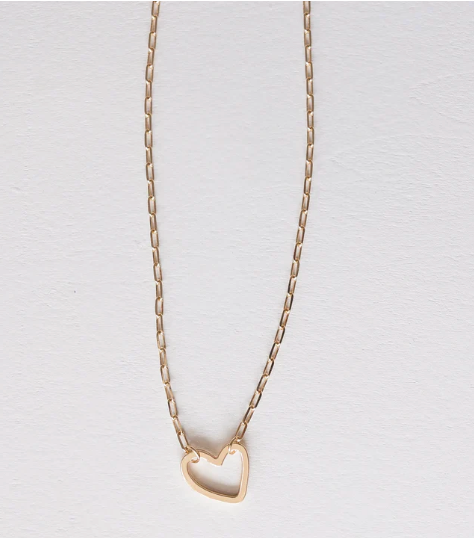 Leslie Curtis Parker 16" Gold Heart Necklace