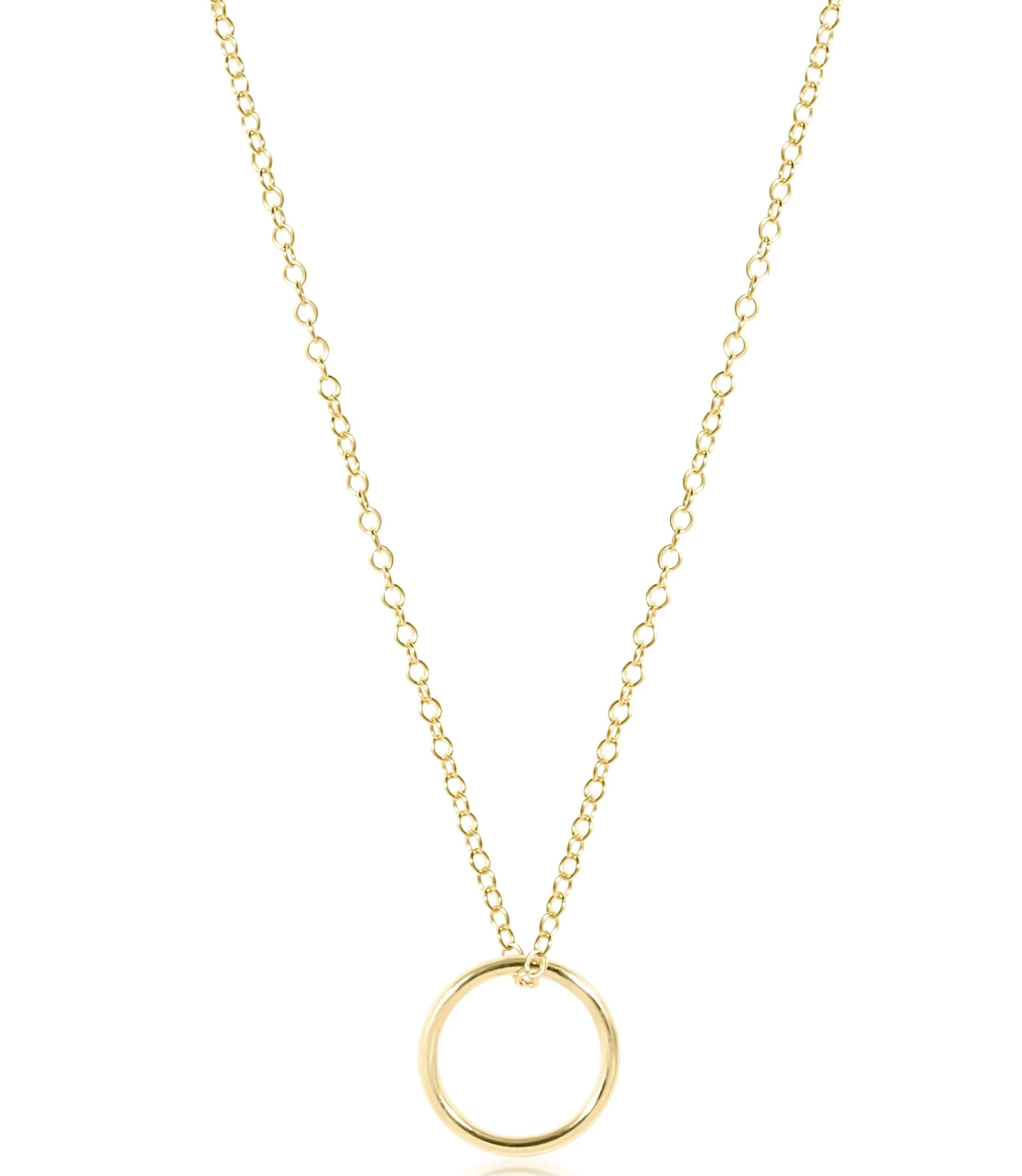 E Newton 16" necklace gold - halo gold charm