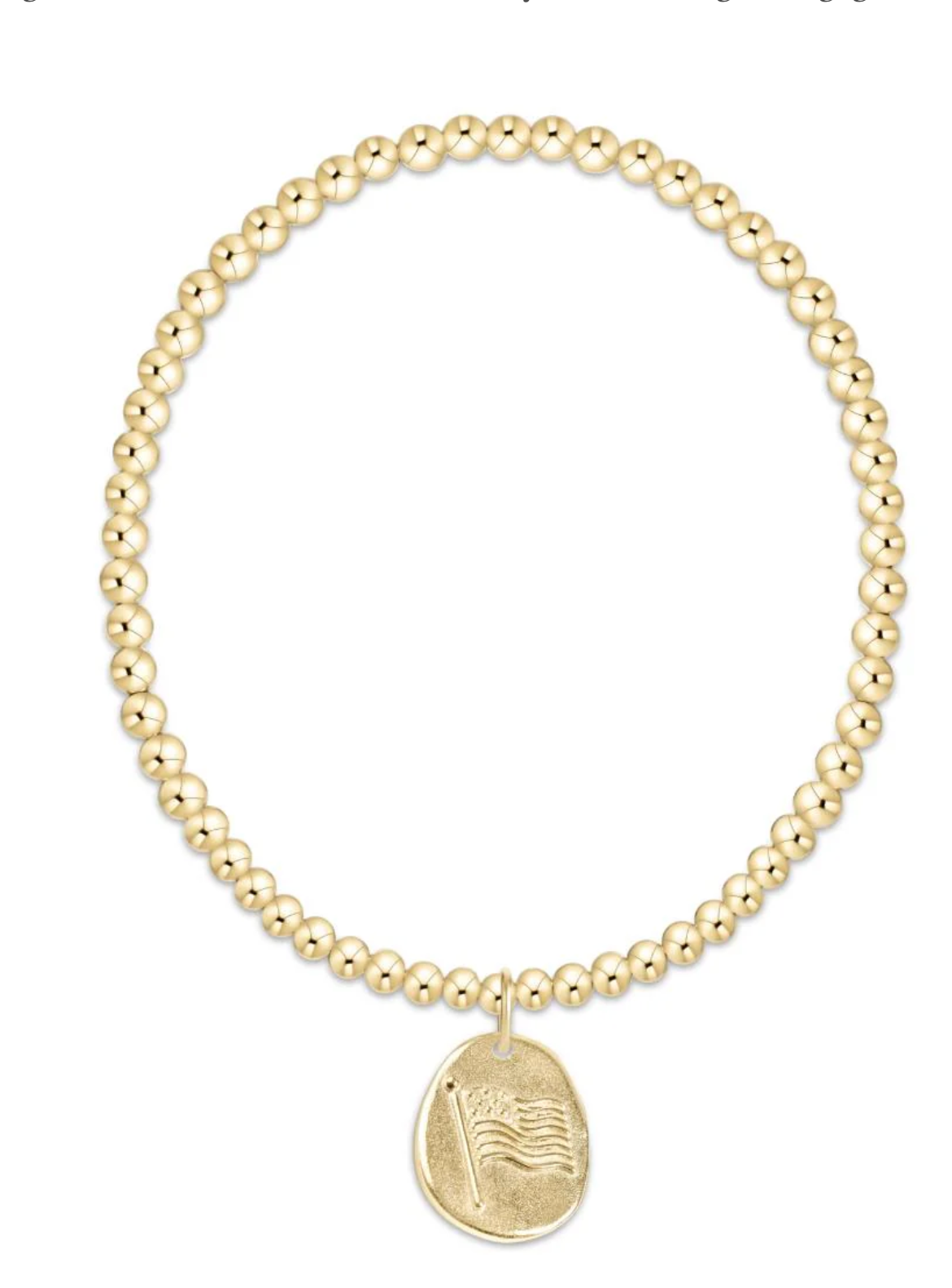 E Newton Classic Gold 3mm Bracelet Inspire America Gold Disc