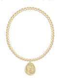 E Newton Classic Gold 3mm Bracelet Inspire America Gold Disc