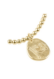 E Newton Classic Gold 3mm Bracelet Inspire America Gold Disc
