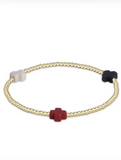 E Newton Signature Cross 2mm Gold Bracelet Firecracker