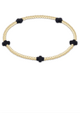 E Newton Signature Cross Small 2mm Gold Bracelet Navy