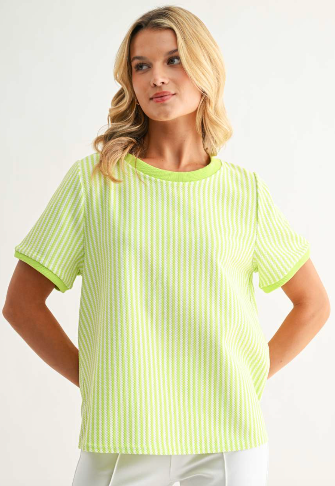 Joh Karissa Knit Top Lime