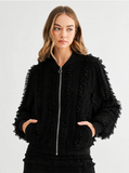 Joh Winette Lace Ruffled Jacket Black