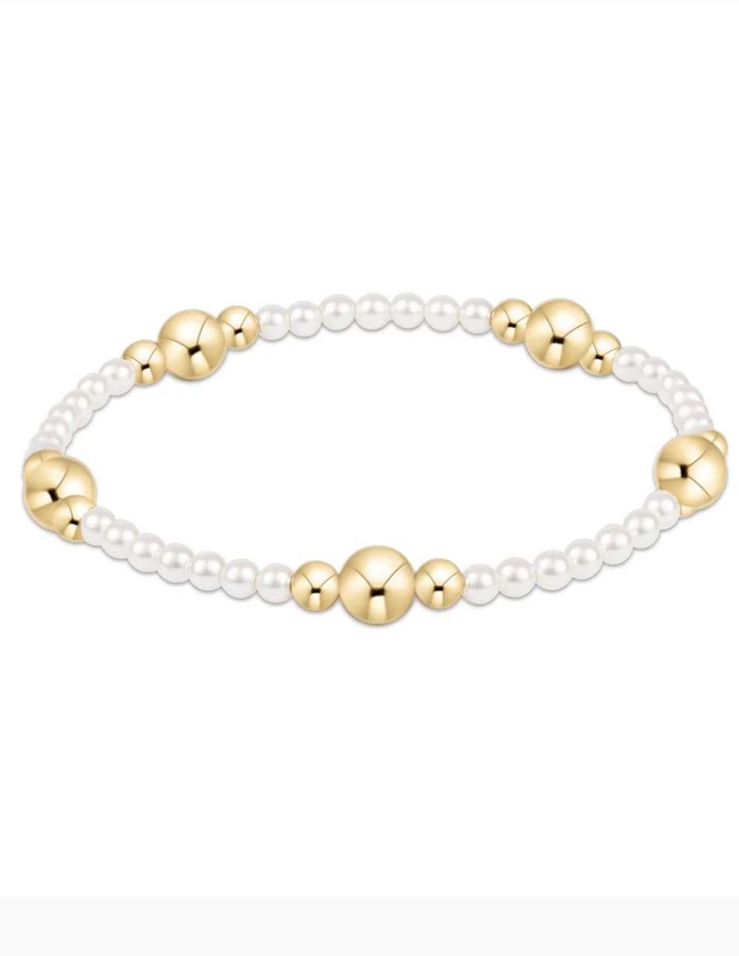 E Newton Purpose Gold 6mm Pearl Bracelet