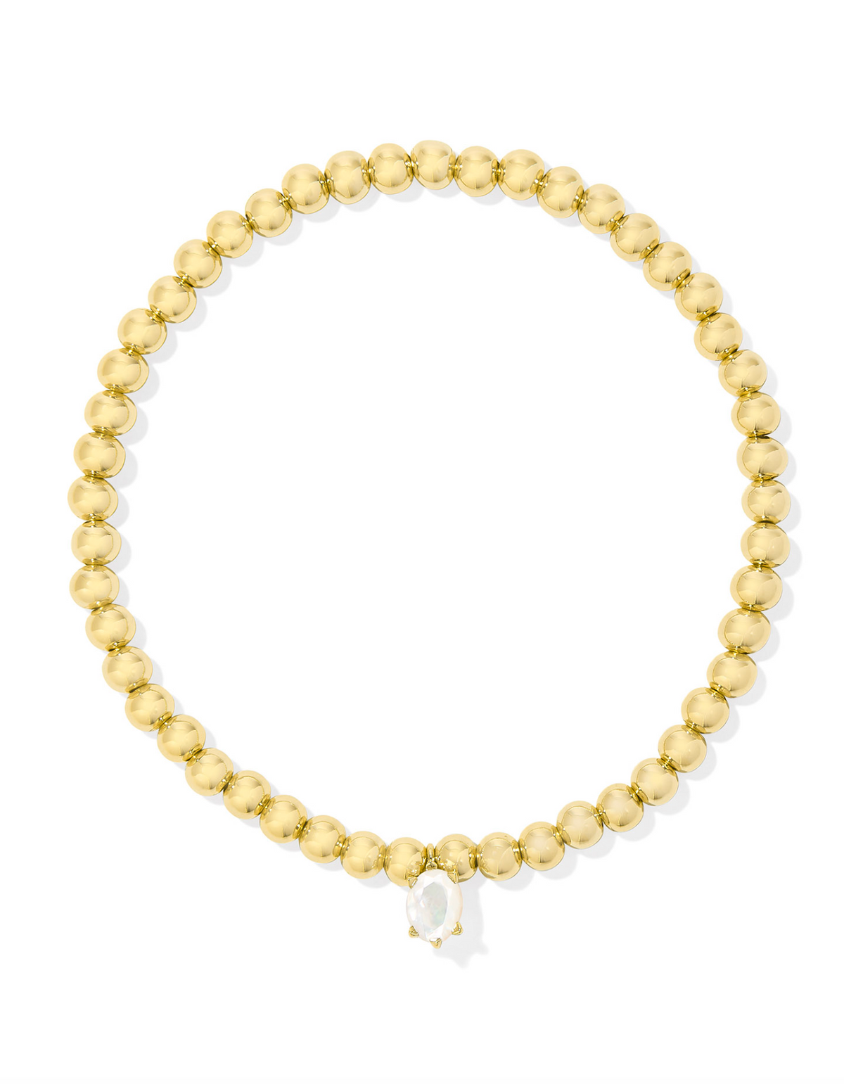 Kendra Scott Cailin Stretch Bracelet Gold Ivory Mother of Pearl