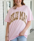 Lulu Mac Leopard Tee Pink