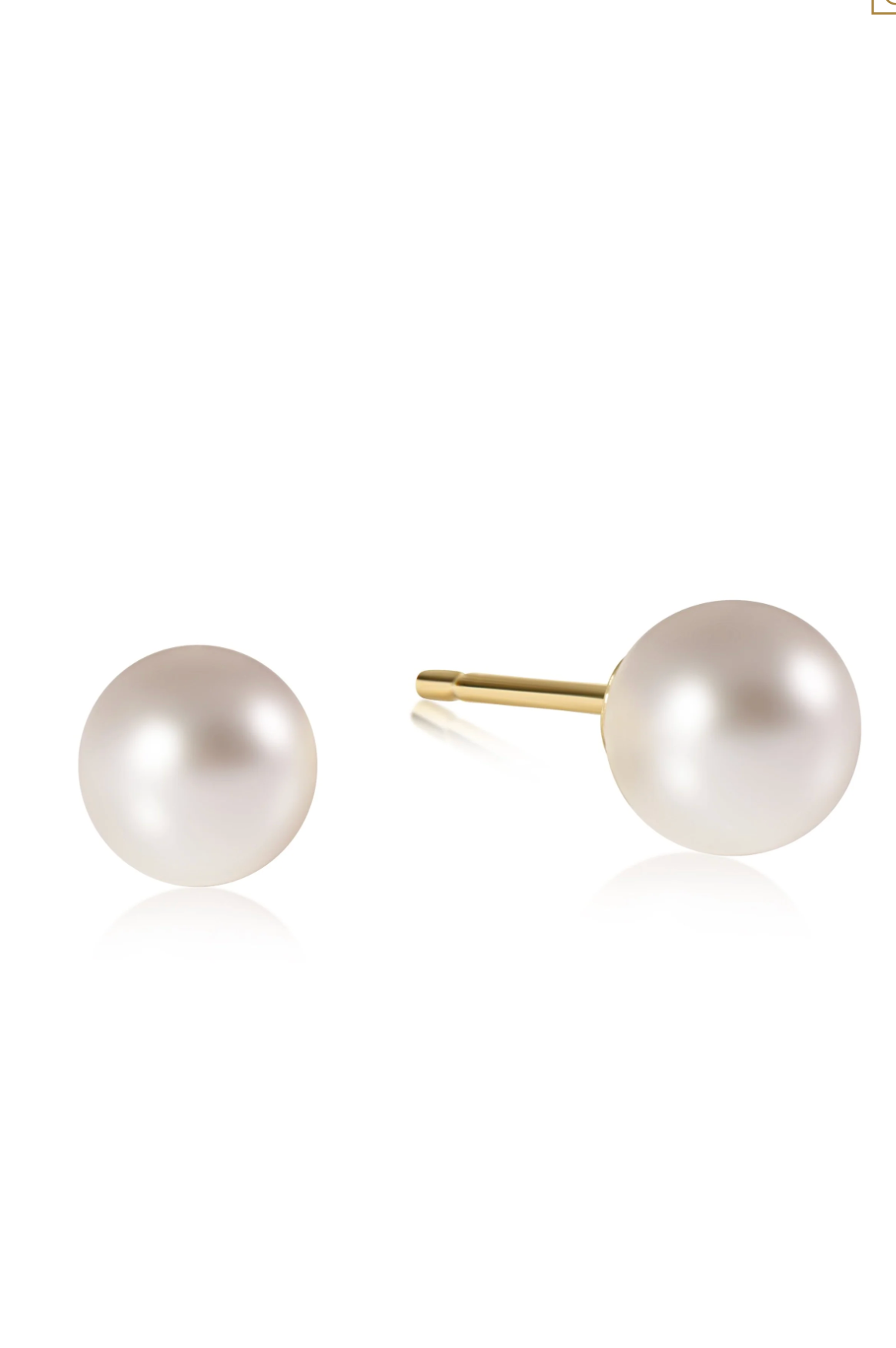 E Newton Pearl Ball Stud Earrings