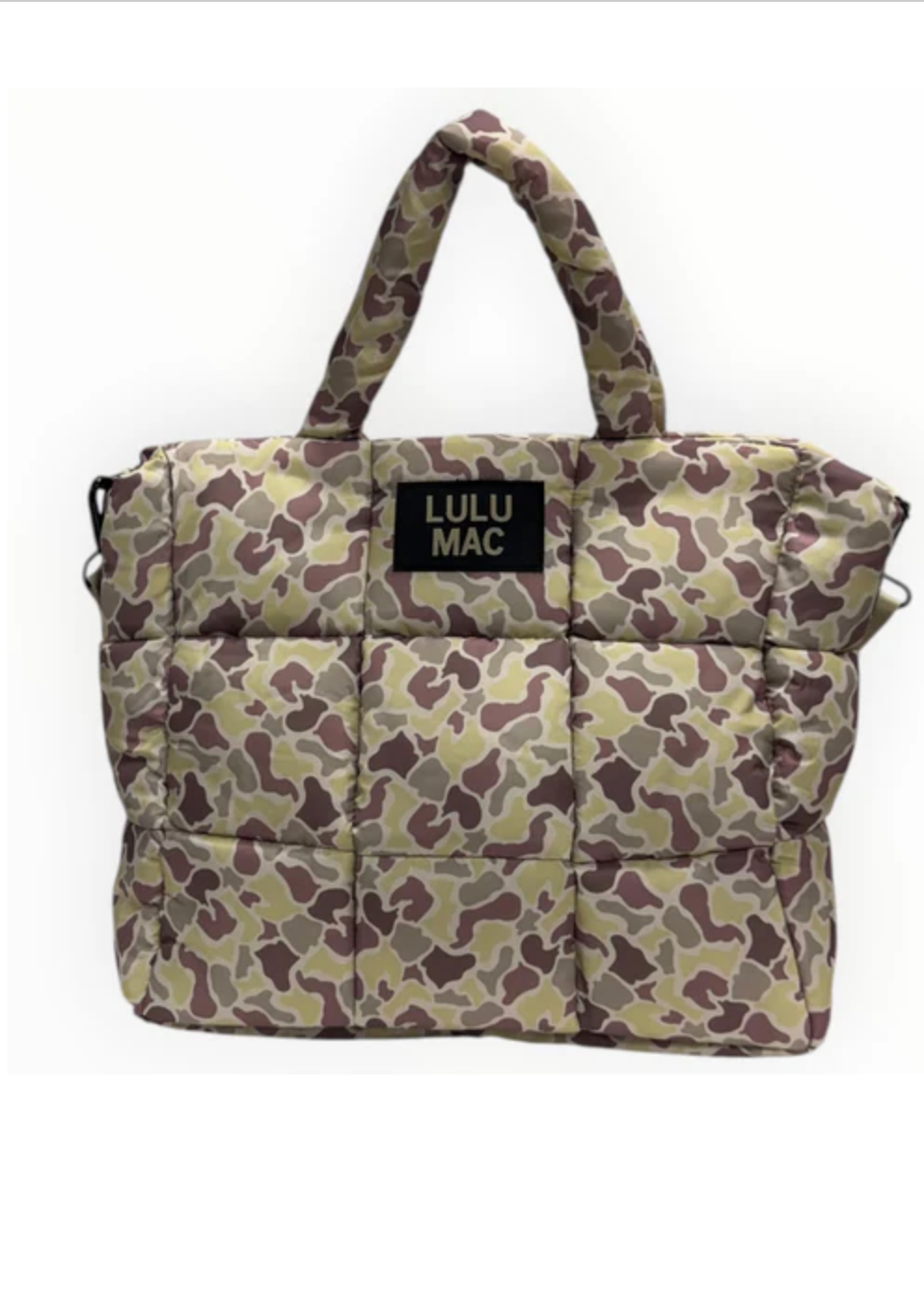 Lulu Mac Large Puffer Handbag-Light Camo