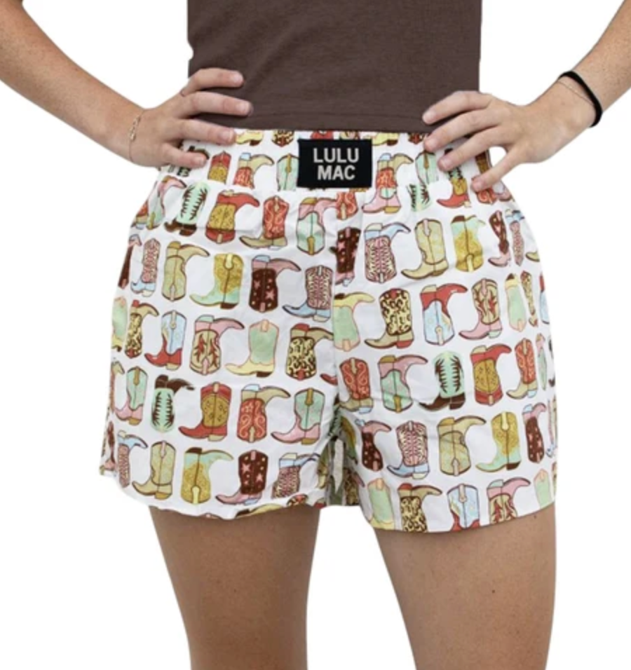 Lulu Mac Boot Boxer Short White