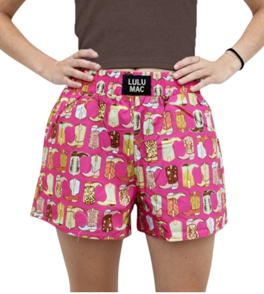 Lulu Mac Cowboy Hat Boxer Short Pink