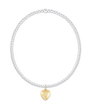E Newton Classic Mixed Metal Love Plush Charm Bracelet Various