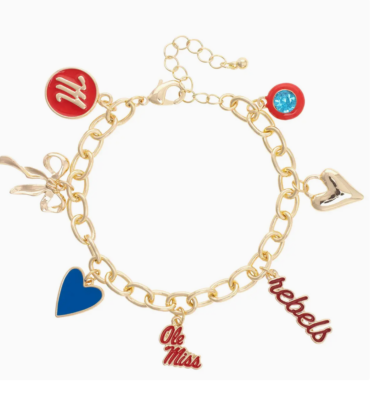 Ole Miss Charm Bracelet