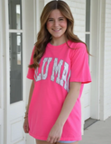 Lulu Mac Neon Pink White Camo Tee